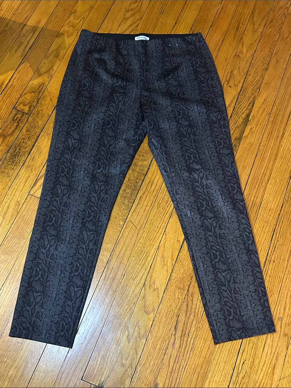 Calvin Klein Black Snake-Print Trousers